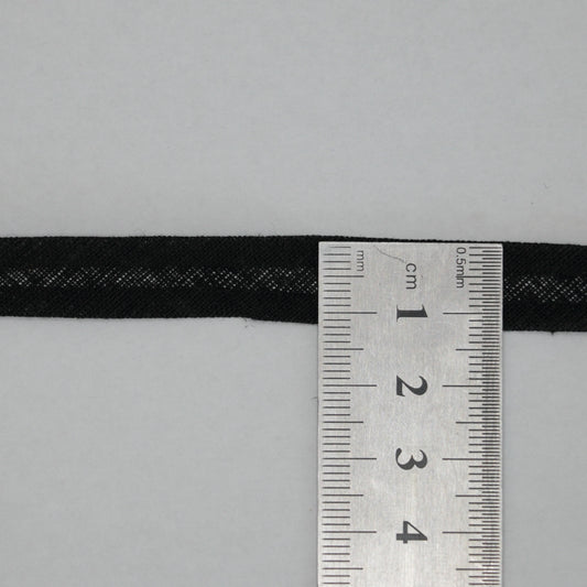 10mm Black Folded Bias-Binding per/metre