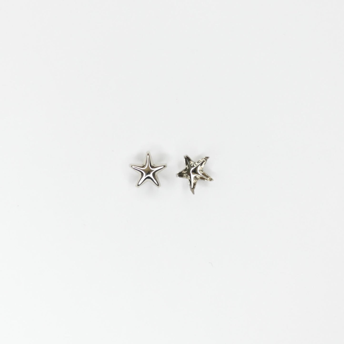 10mm Silvery Iron Five Pointed Star Claw Rivets 10pk