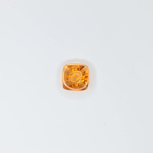 12mm Orange Cube 2H Buttons 10pk