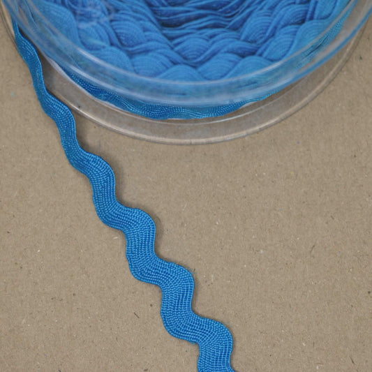 13mm Large Blue Ric-Rac Trim 1m