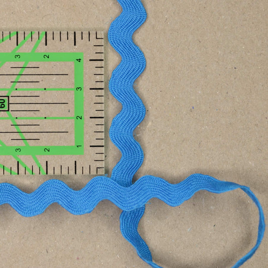 13mm Large Blue Ric-Rac Trim 1m