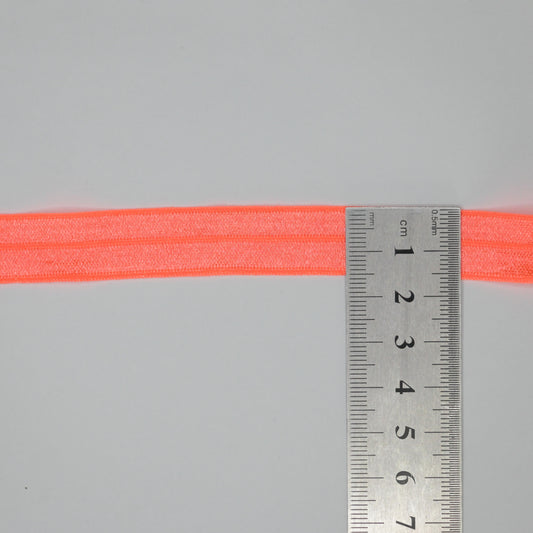 16mm Fluorescent Orange Foldover Elastic Band 450cm