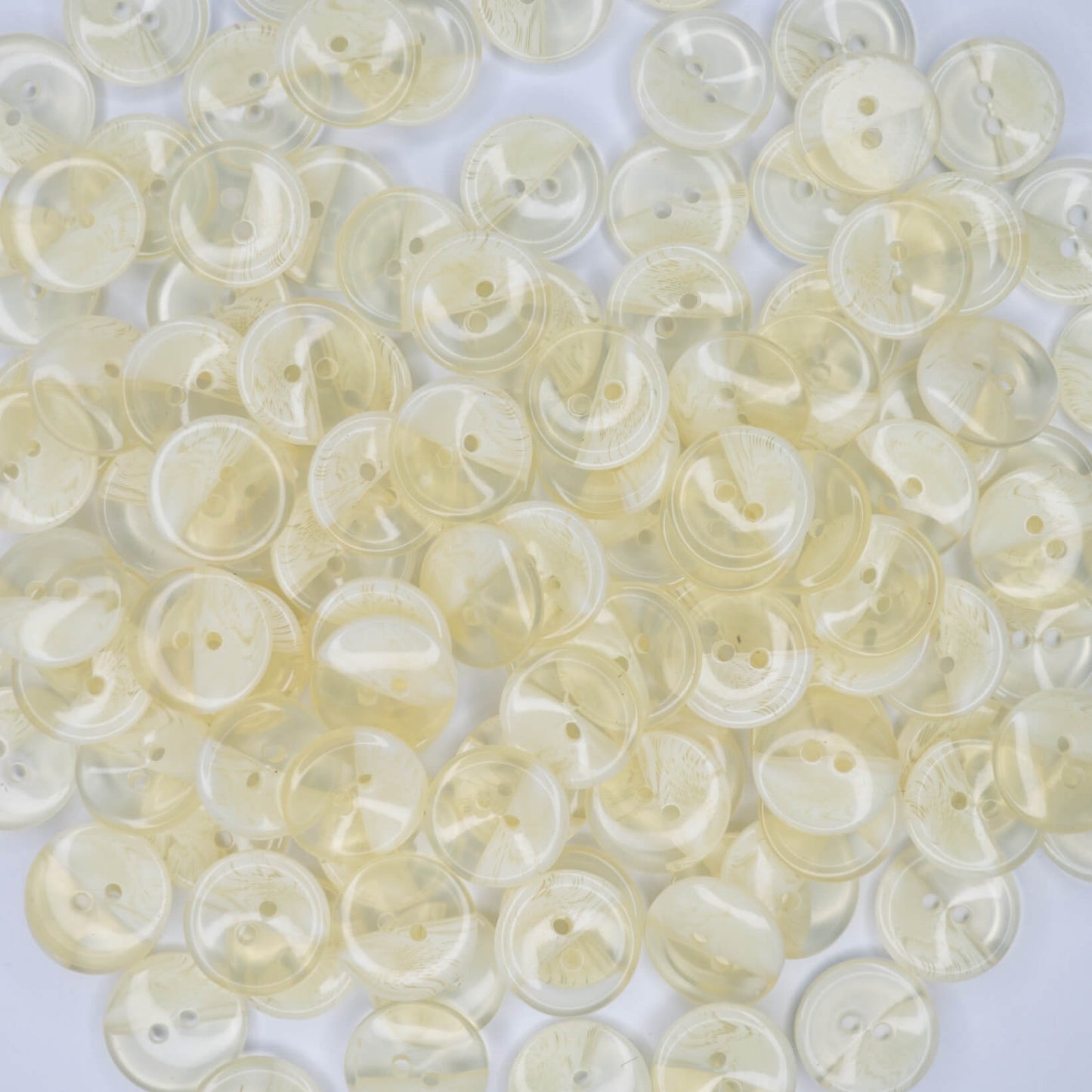 16mm Yellow/Translucent 2 Hole Buttons 10pk