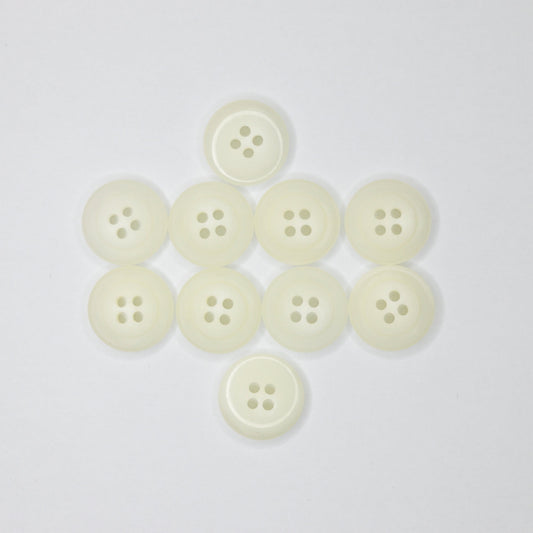 18mm White Translucent 4H Buttons 10pk