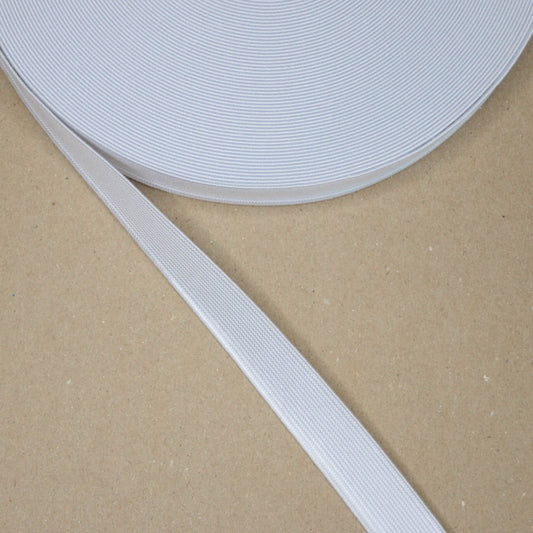 19mm White Loom Elastic 1m
