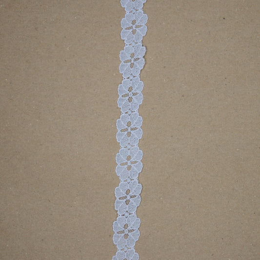 20mm Light Blue Floral-Motif Acrylic Lace Trim 5m