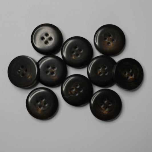 23mm Brown Chunky 4-Hole Buttons 10pk