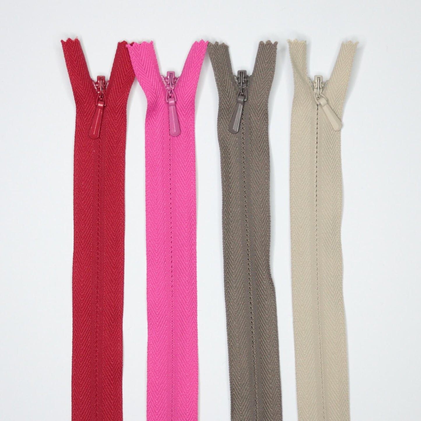 23cm Mixed Colour YKK Closed-End Invisible Zippers 4pk