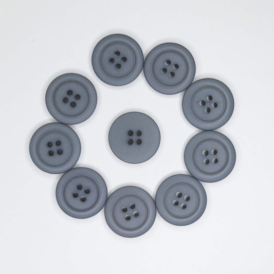23mm Blue Grey 4-Hole Buttons 10pk