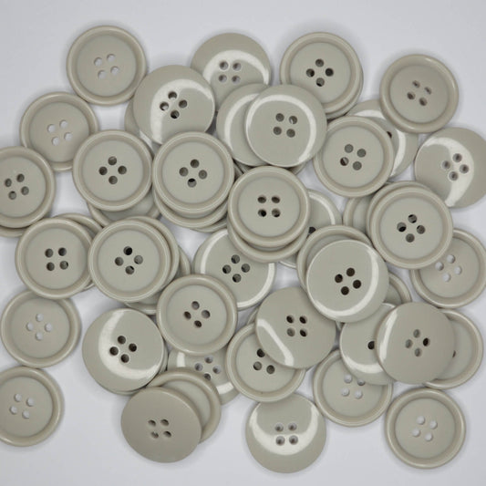 23mm Grey 4-Hole Buttons 10pk