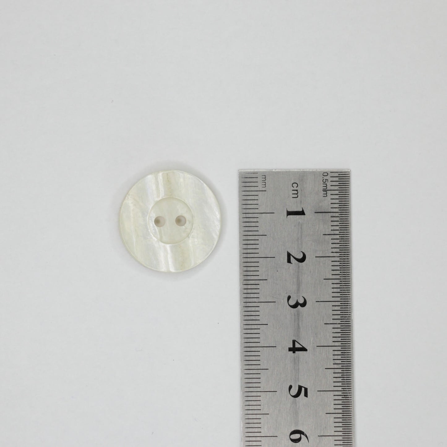 23mm Ivory Shell 2-Hole Buttons 10pk