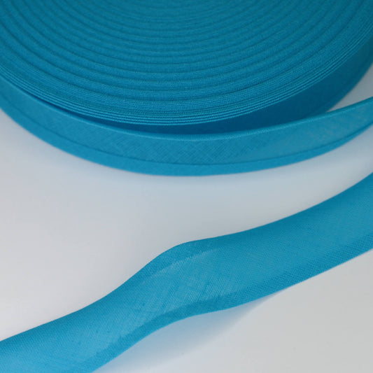 25mm Blue Folded Cotton Bias-Binding 1m