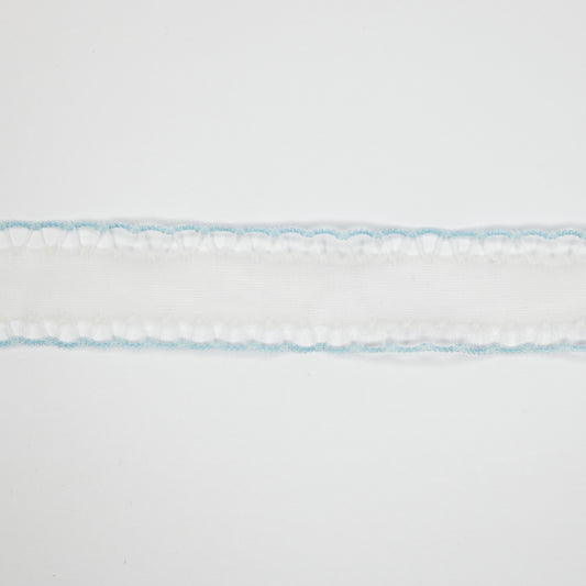 25mm Blue & White Mesh Trim 5m