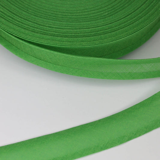 25mm Green Folded Cotton Bias-Binding 1m