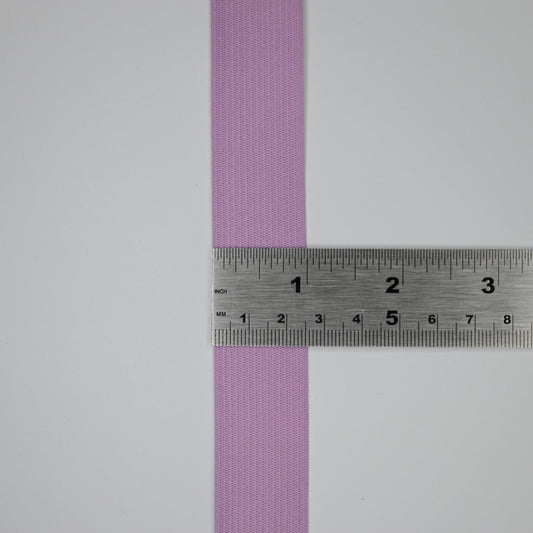 25mm Lilac Coloured Loom Elastic 1m