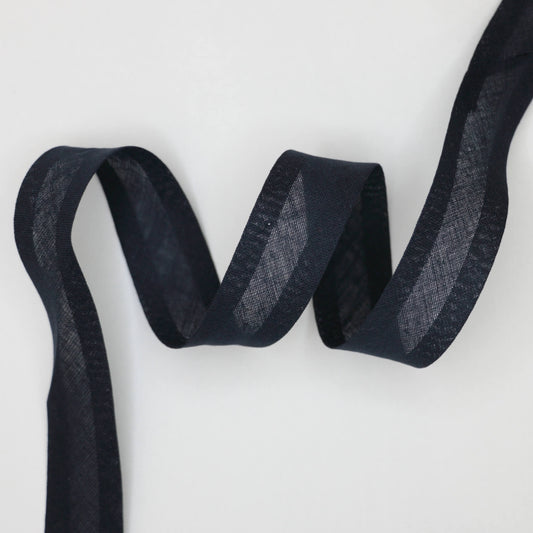 25mm Navy Cotton Folded Bias-Binding per/metre