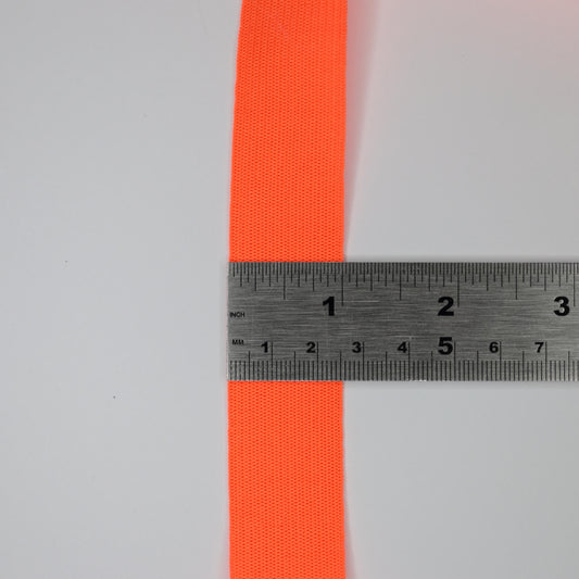 25mm Orange Coloured Loom Elastic 1m