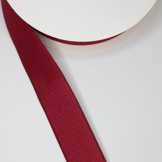 25mm Red Coloured Loom Elastic 1m