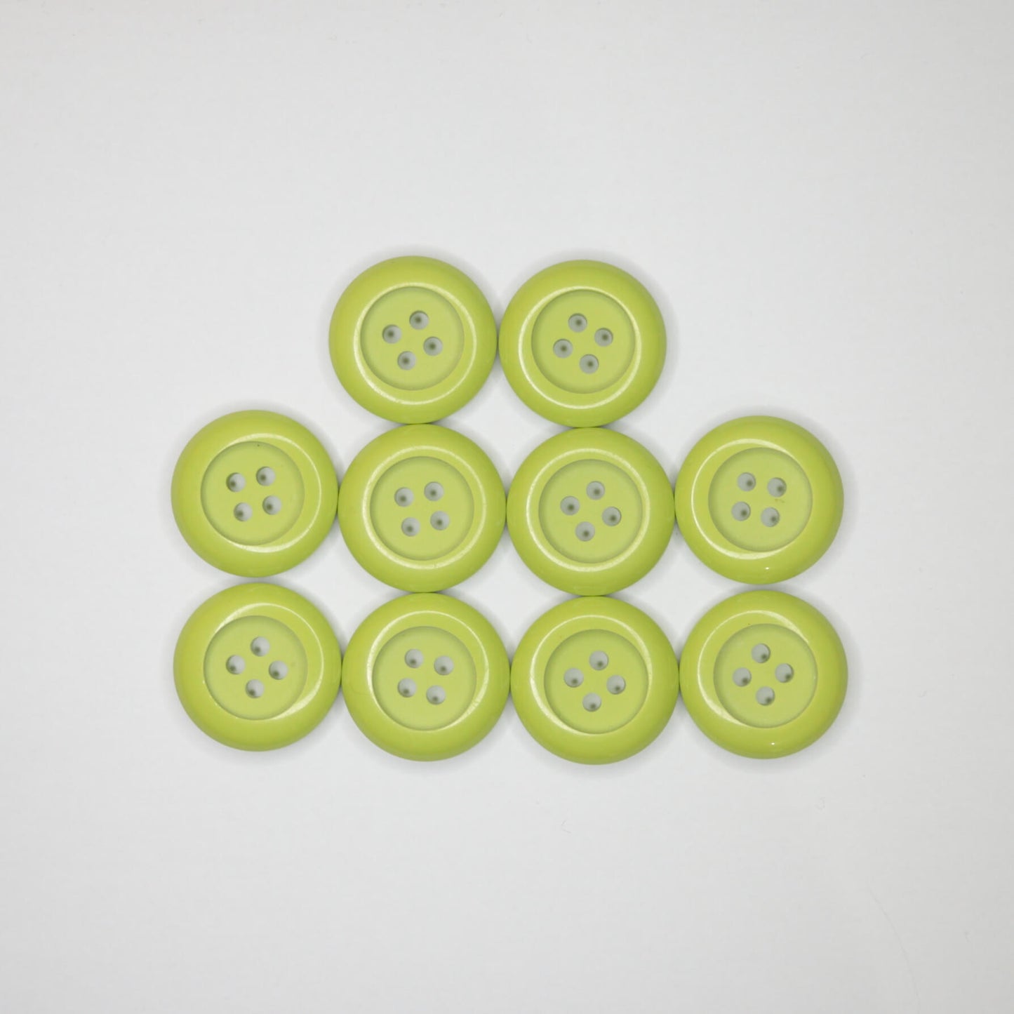 30mm Chunky Green 4H Buttons 10pk