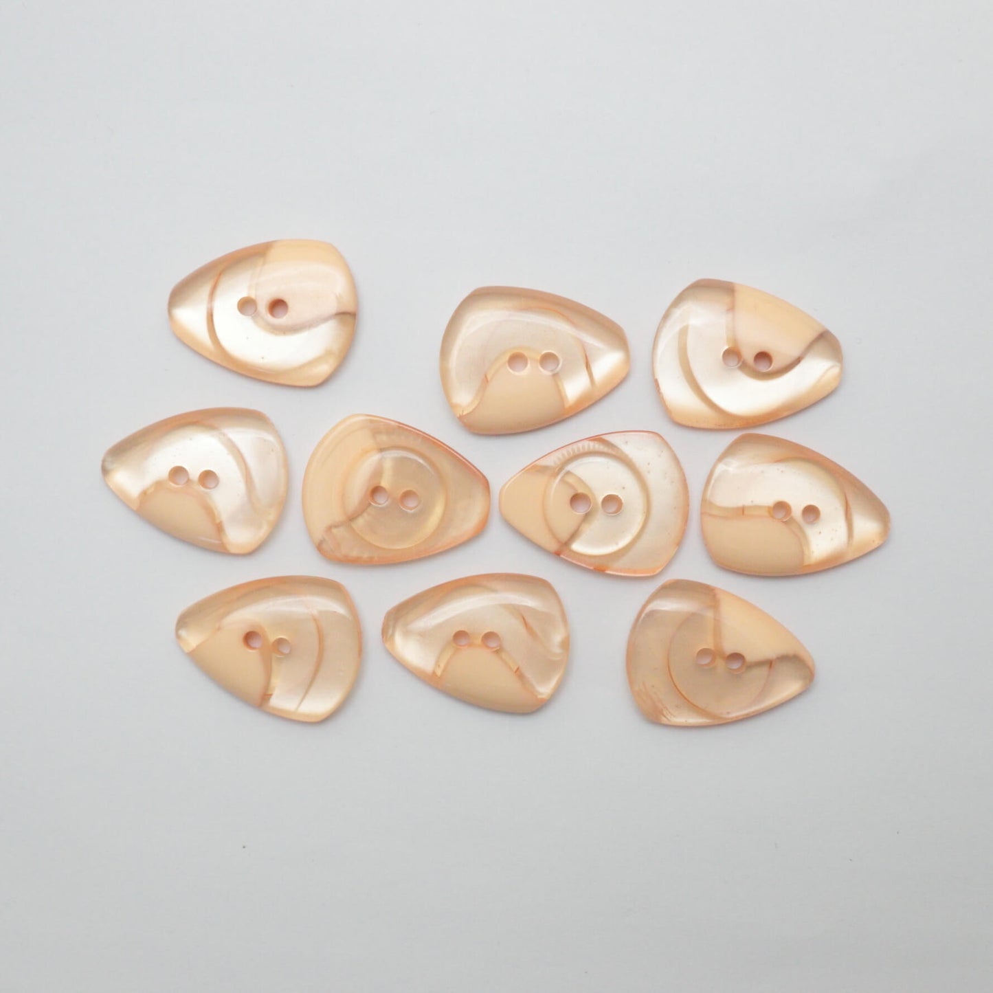 30mm Peach 2-Hole Buttons 10pk