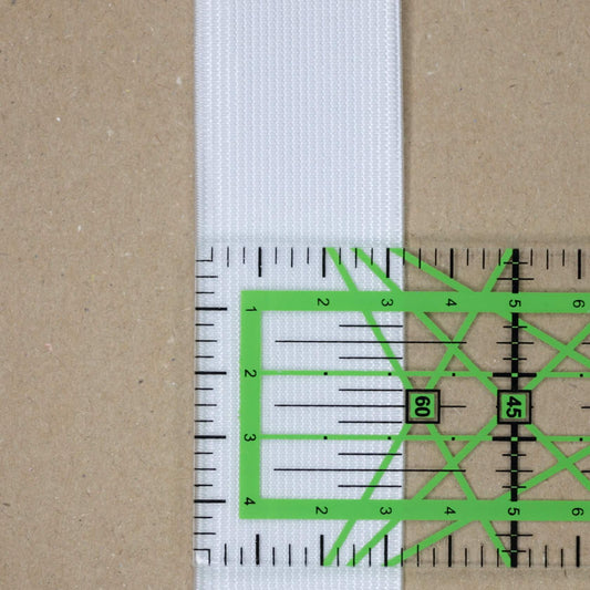 32mm White Loom Elastic 1m