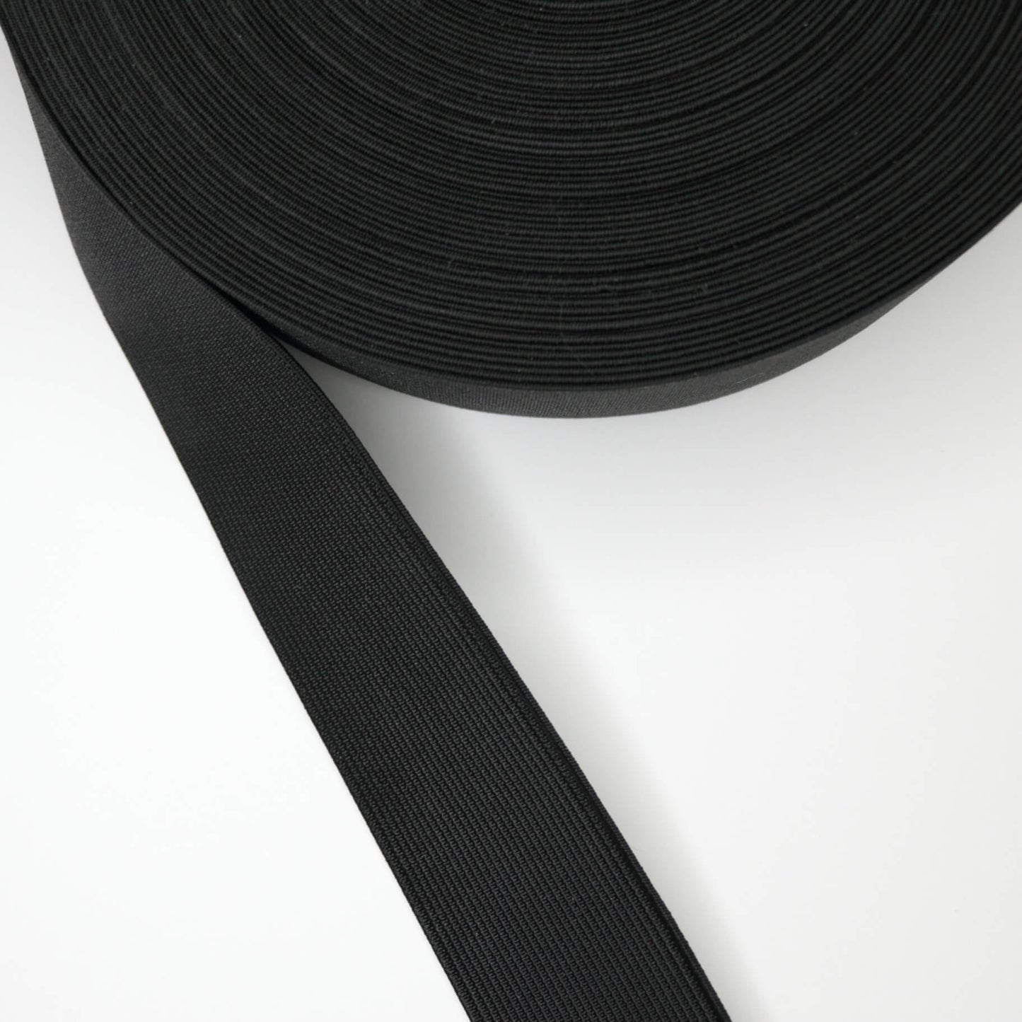 38mm Black Loom Elastic 1m