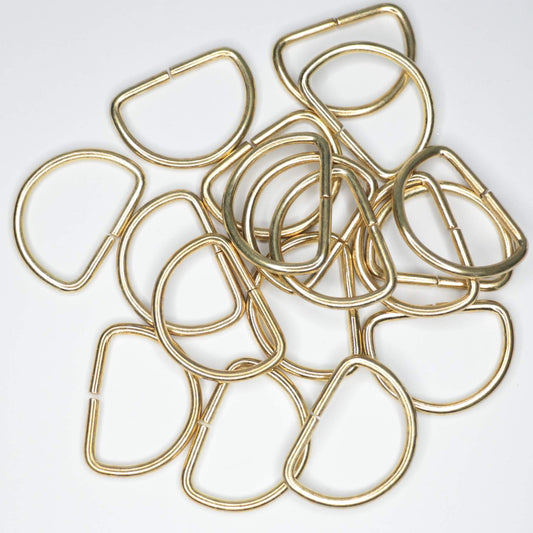 38mm Golden D-Rings 6pk