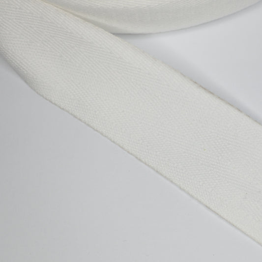 38mm White Twill Tape 2m