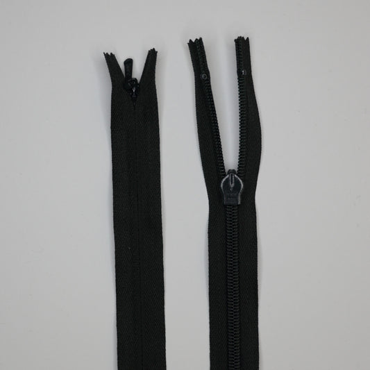 42cm/17inch Black Invisible Zipper 2pk