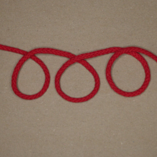4mm Red Cotton/Acrylic Mix Knitted Cord 1m