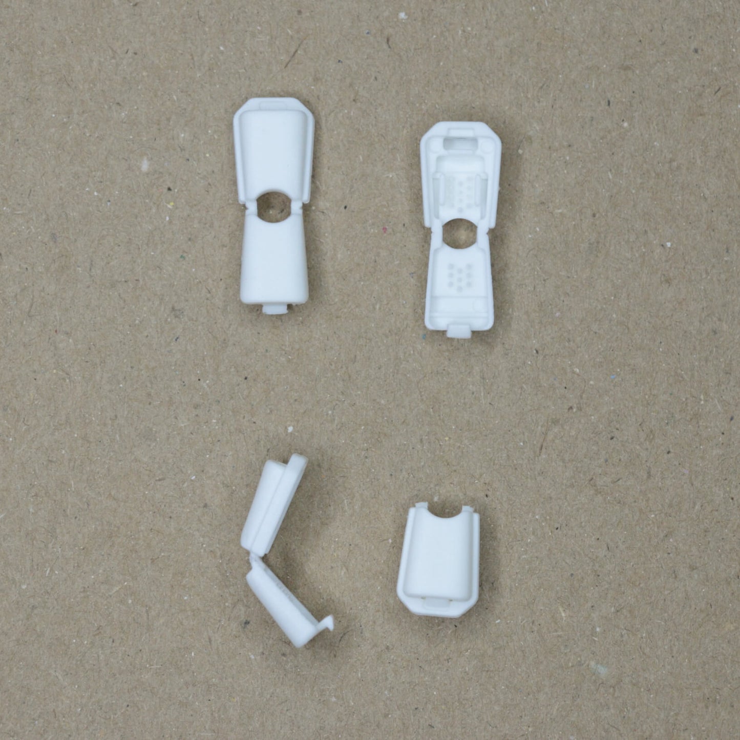 4mm White Small Plastic Cord-Ends 4pk