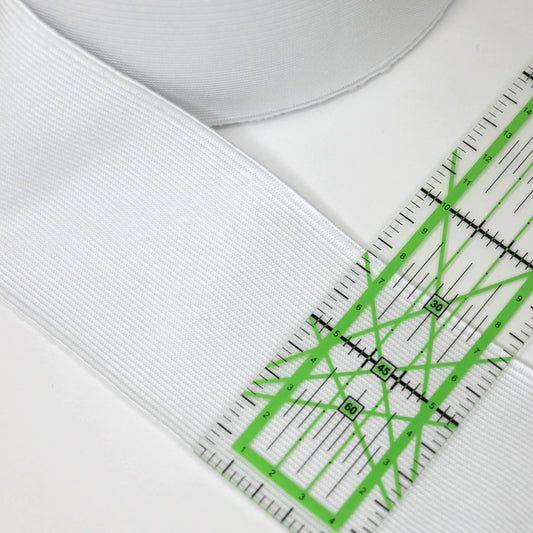 75mm White Elastic 1m