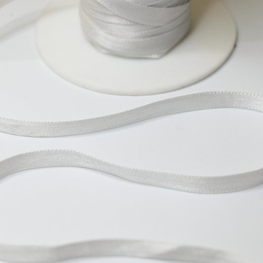 7mm White Satin Ribbon 5m