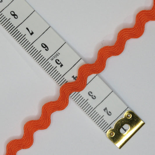 8mm Orange Ric-Rac Trim 3m