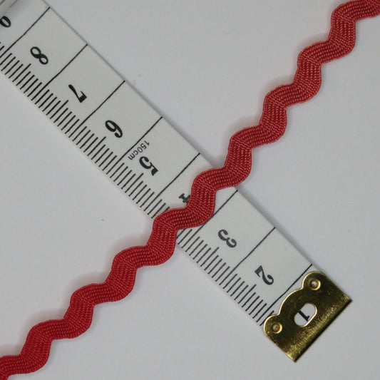 8mm Red Ric-Rac Trim 3m