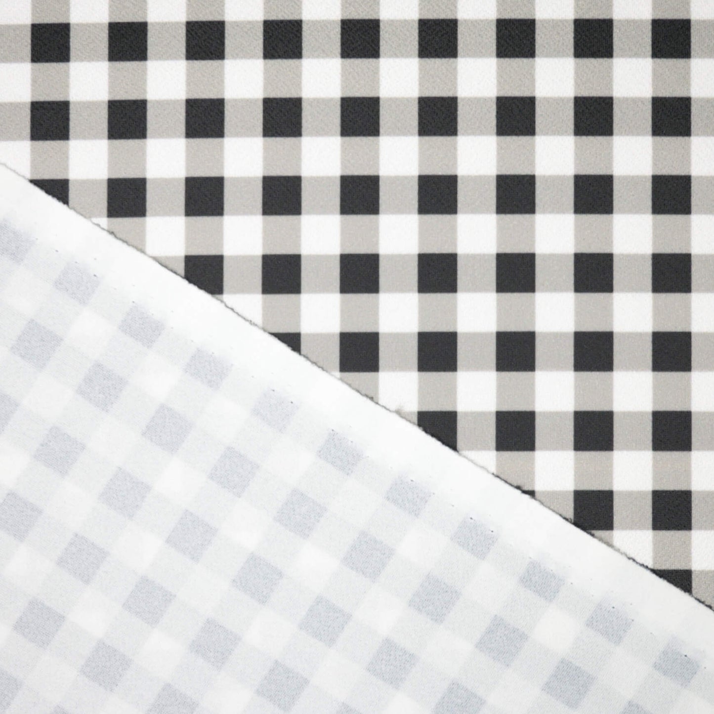 B&W Gingham Scuba Crepe 1m