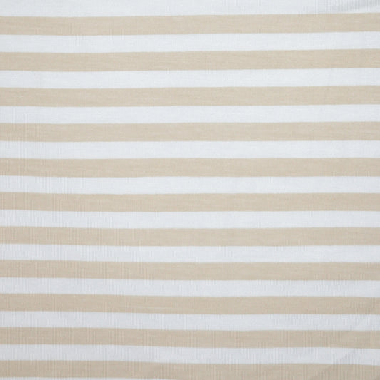 Beige & White Striped Jersey 1m