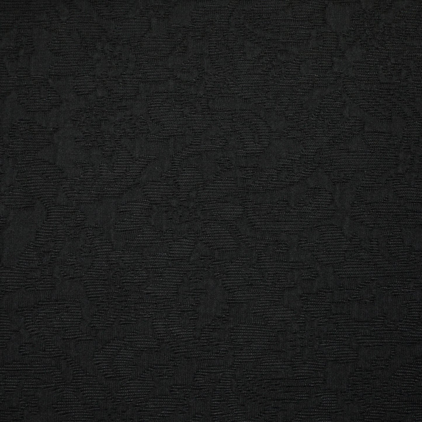 Black Floral Embossed Jacquard 1m