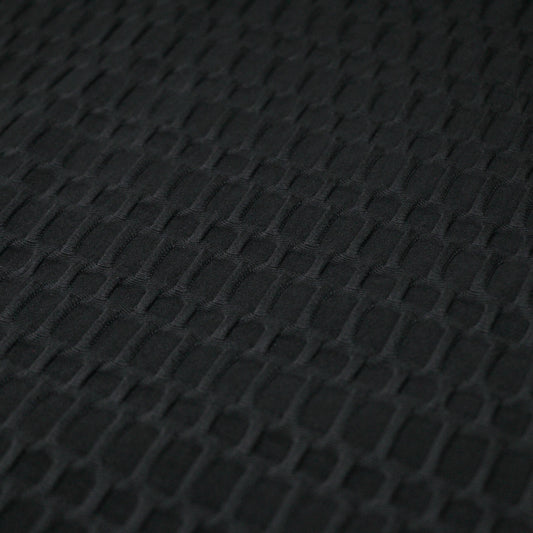 Black Honeycomb Activewear Jersey per/metre