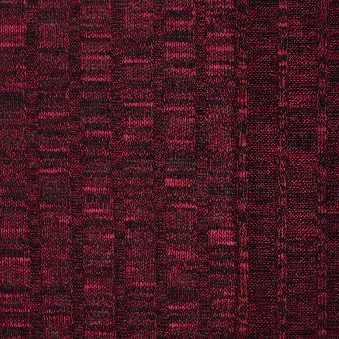 Black & Red Cotton Ribbed Knit Jersey per/metre