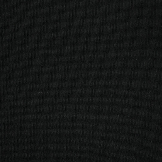 Black Ribbed Jersey 1m