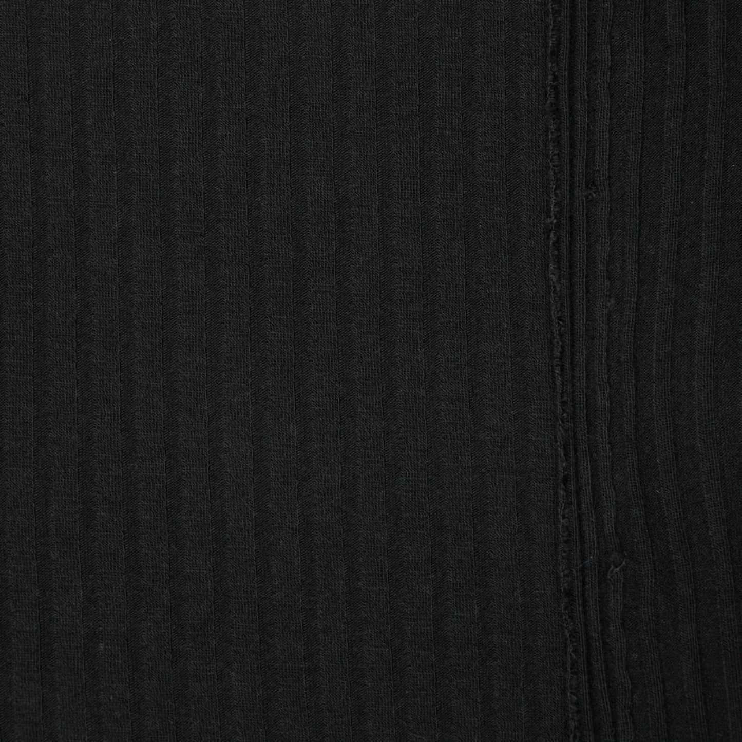 Black Ribbed Knit Jersey per/metre