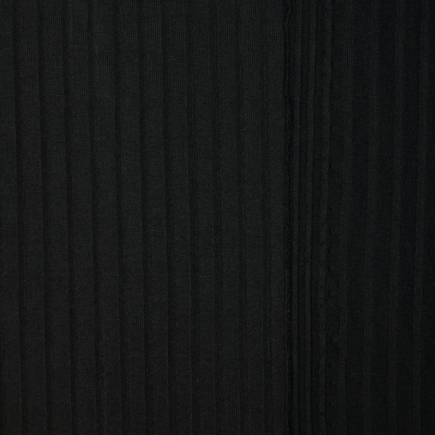 Black Ribbed Knit Jersey per/metre