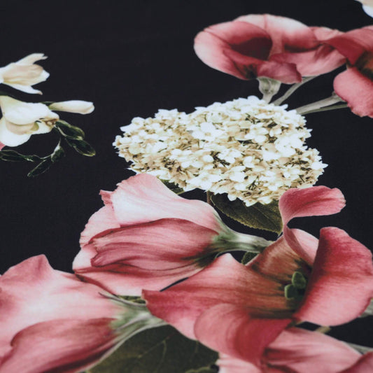 Black Romantic Floral ITY per/metre
