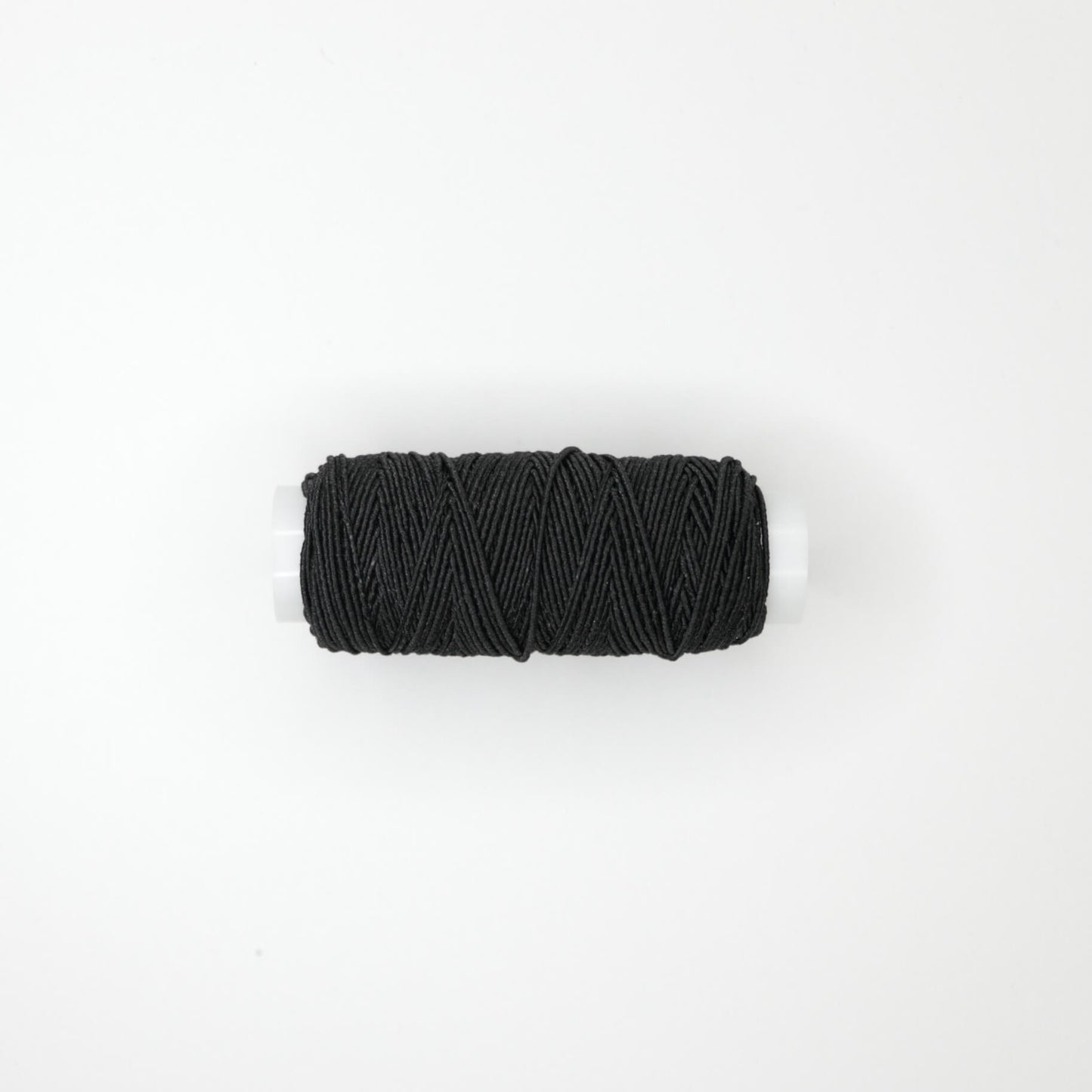 Black Shirring Elastic 20m