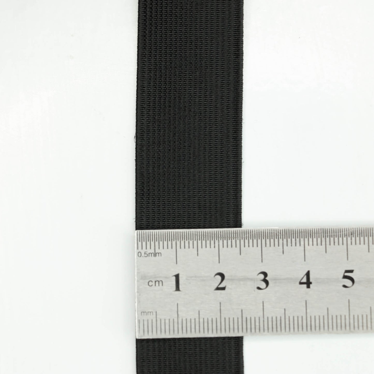 25mm Black Loom Elastic 1m