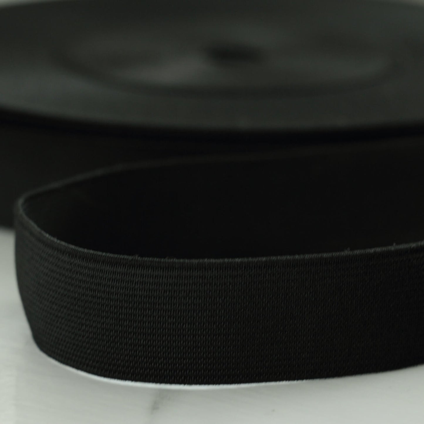 25mm Black Loom Elastic 1m