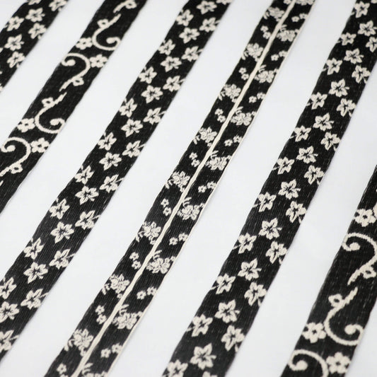 Black & White Sheer Stripe Brocade per/metre
