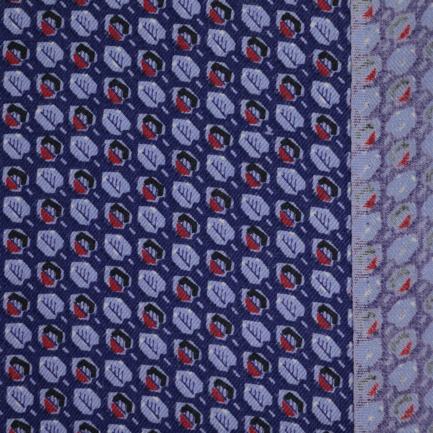 Blue Abstract Vintage Cotton Brushed per/metre