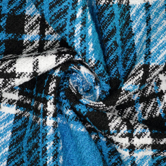 Blue Check Boucle 1m